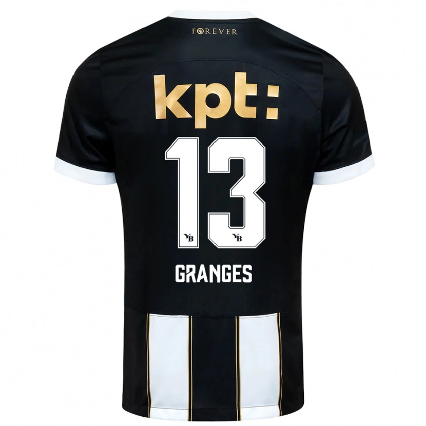Danxen Kobiety Malaurie Granges #13 Czarno-Biały Wyjazdowa Koszulka 2025/26 Koszulki Klubowe