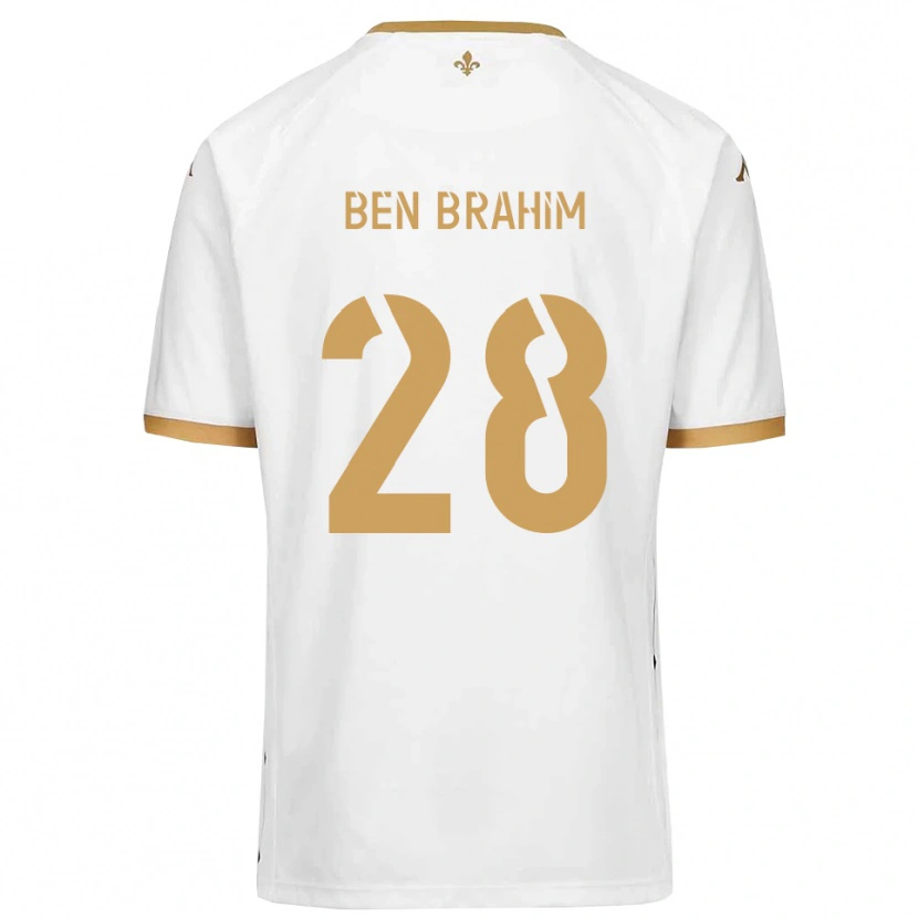 Danxen Kobiety Samir Ben Brahim #28 Biało-Złoty Wyjazdowa Koszulka 2025/26 Koszulki Klubowe