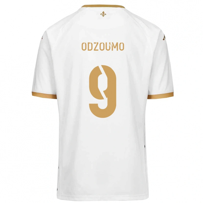 Danxen Kobiety Cédric Odzoumo #9 Biało-Złoty Wyjazdowa Koszulka 2025/26 Koszulki Klubowe