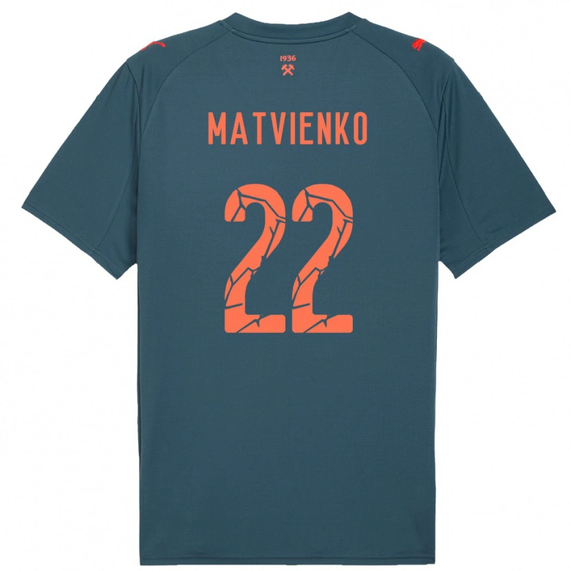Danxen Kobiety Mykola Matvienko #22 Granatowo-Czerwony Wyjazdowa Koszulka 2025/26 Koszulki Klubowe