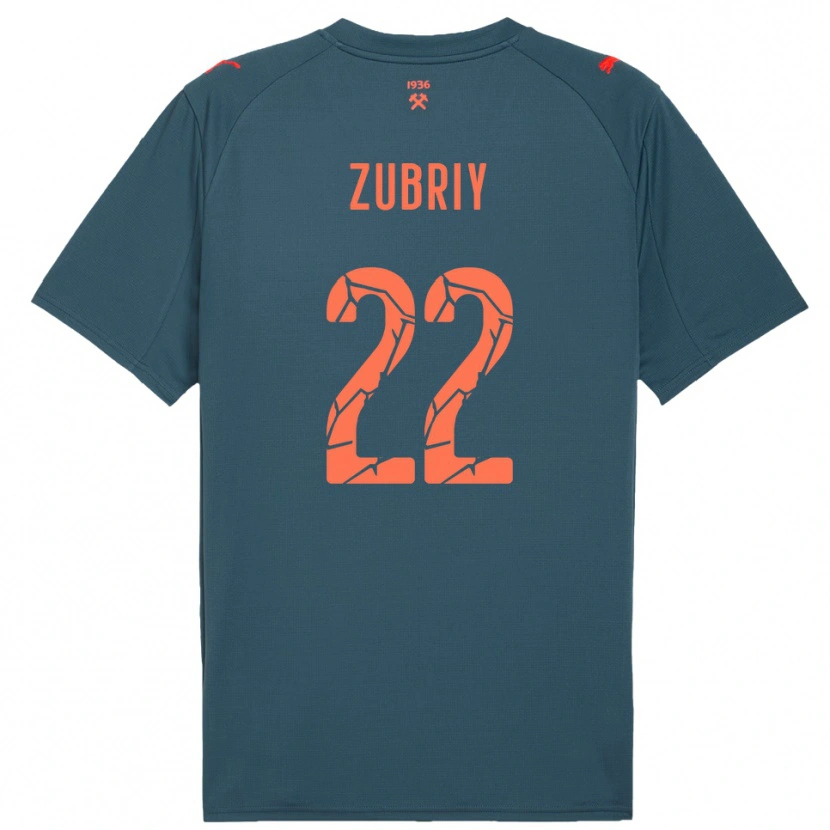 Danxen Kobiety Artem Zubriy #22 Granatowo-Czerwony Wyjazdowa Koszulka 2025/26 Koszulki Klubowe