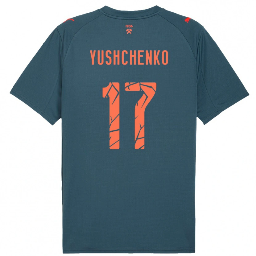 Danxen Kobiety Oleksandr Yushchenko #17 Granatowo-Czerwony Wyjazdowa Koszulka 2025/26 Koszulki Klubowe