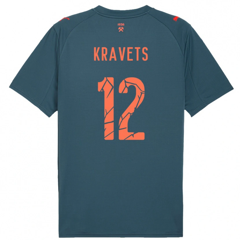 Danxen Kobiety Vladyslav Kravets #12 Granatowo-Czerwony Wyjazdowa Koszulka 2025/26 Koszulki Klubowe