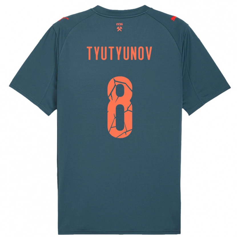 Danxen Kobiety Vladyslav Tyutyunov #8 Granatowo-Czerwony Wyjazdowa Koszulka 2025/26 Koszulki Klubowe