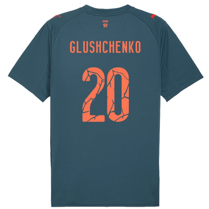 Danxen Kobiety Anton Glushchenko #20 Granatowo-Czerwony Wyjazdowa Koszulka 2025/26 Koszulki Klubowe