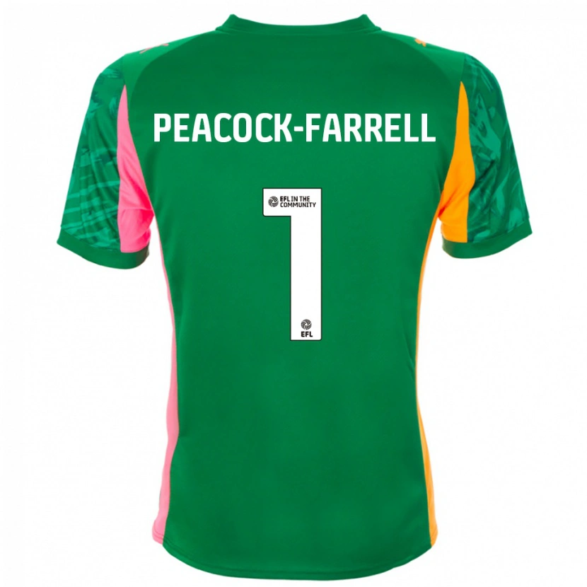 Danxen Dzieci Bailey Peacock-Farrell #1 Zielono Pomarańczowy Koszulka Bramkarska 2025/26