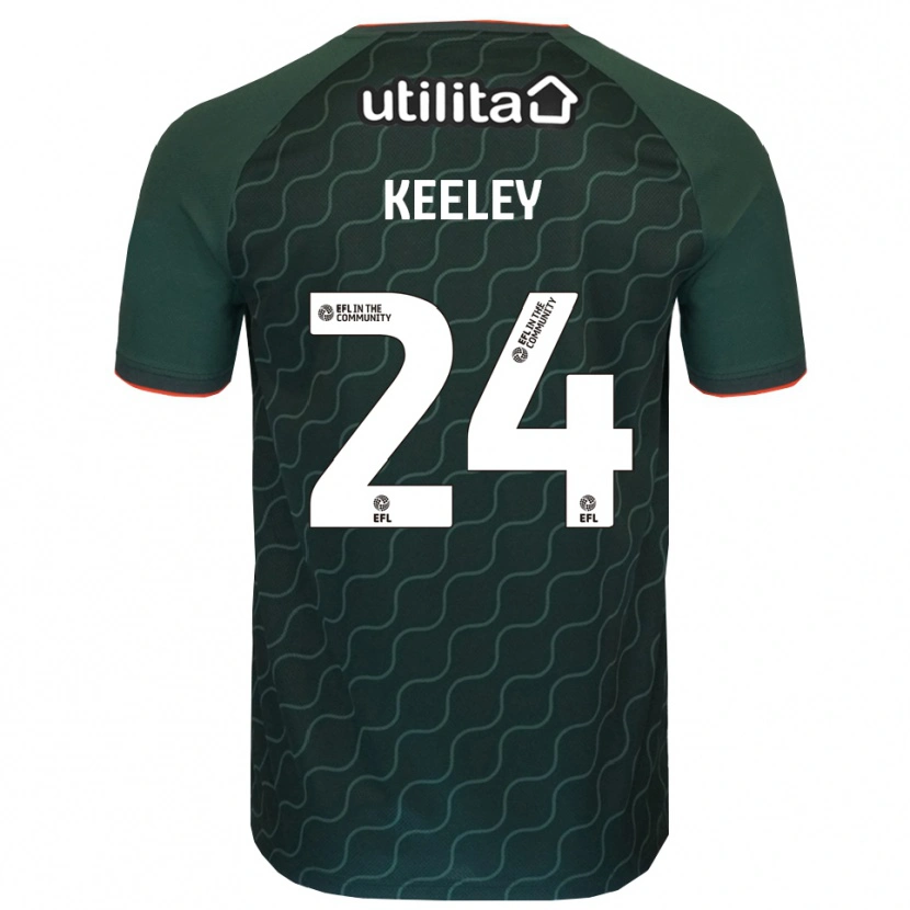 Danxen Dzieci Josh Keeley #24 Ciemna Zieleń Koszulka Bramkarska 2025/26