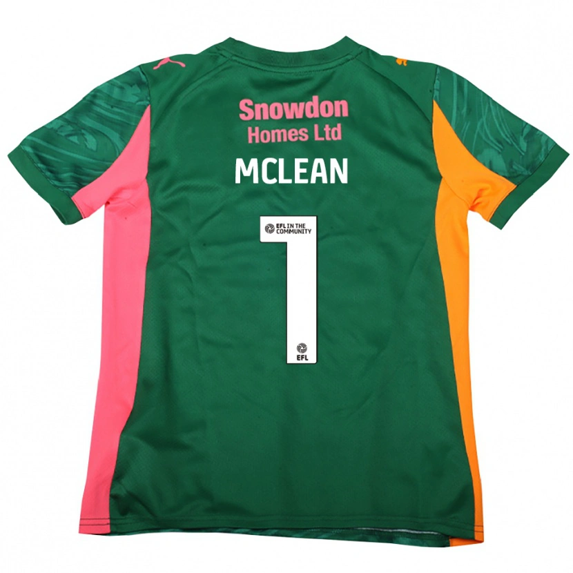 Danxen Dzieci Katie Mclean #1 Ciemnozielono Różowy Koszulka Bramkarska 2025/26