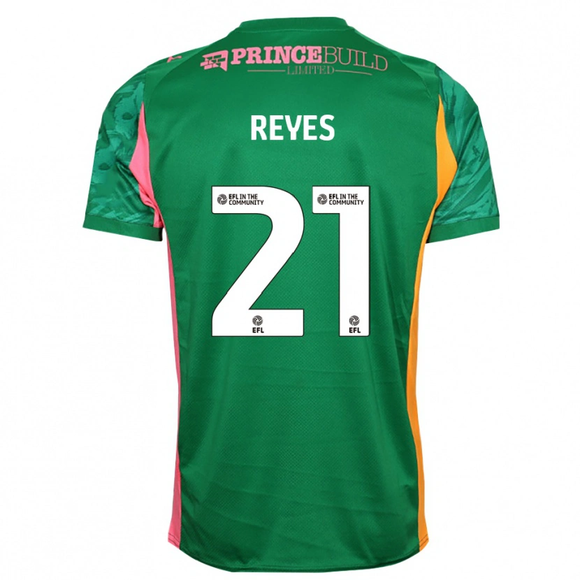 Danxen Dzieci Vicente Reyes #21 Zielono Różowy Koszulka Bramkarska 2025/26