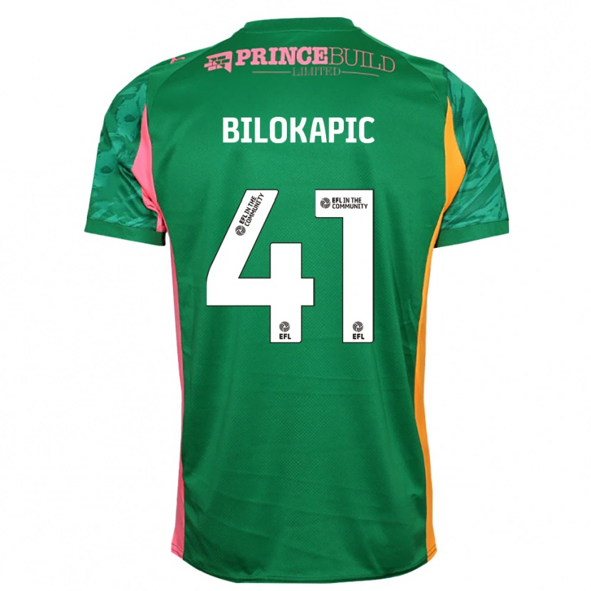 Danxen Dzieci Nicholas Bilokapic #41 Zielono Różowy Koszulka Bramkarska 2025/26