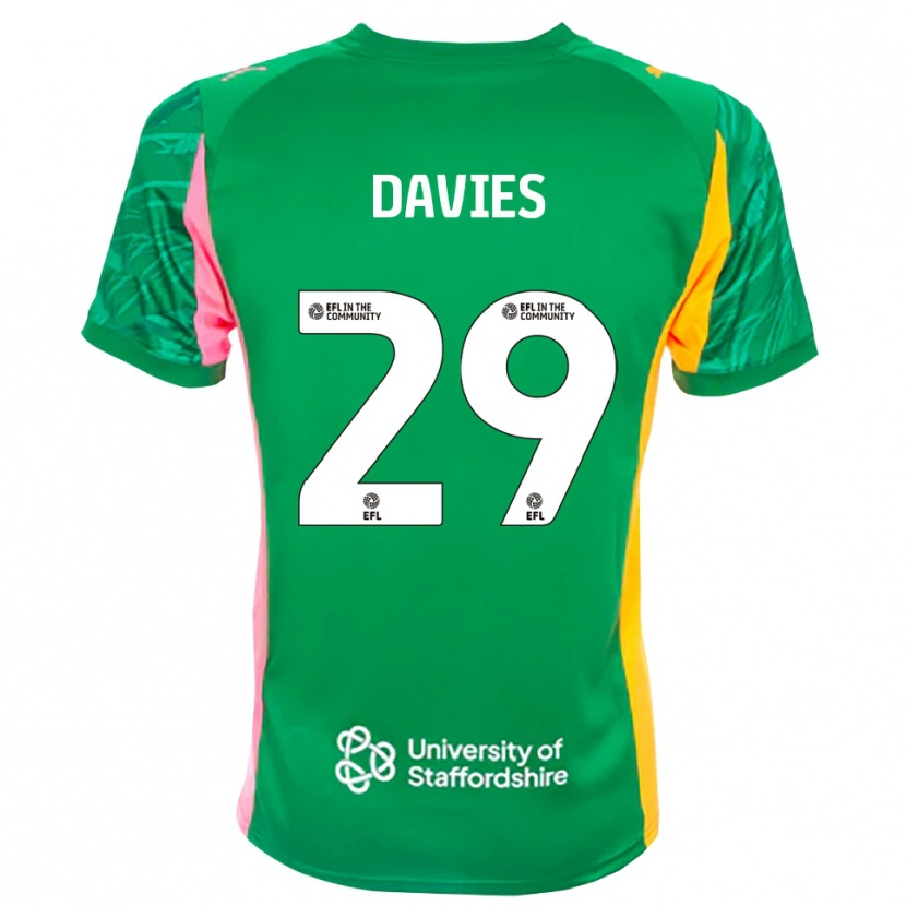 Danxen Dzieci Arron Davies #29 Zielono Różowo Pomarańczowy Koszulka Bramkarska 2025/26