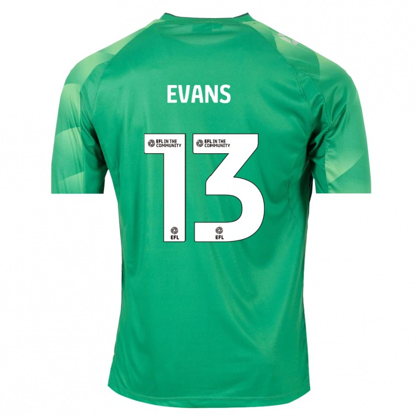 Danxen Dzieci Owen Evans #13 Zielono Biały Koszulka Bramkarska 2025/26