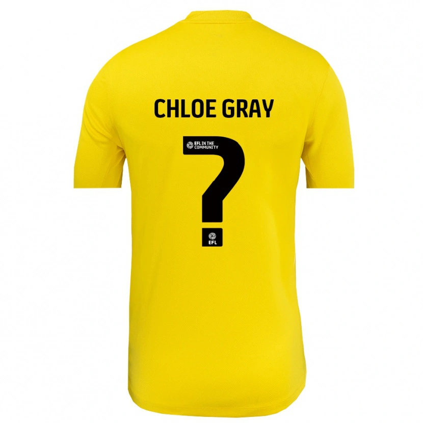 Danxen Dzieci Chloe Gray #0 Czarny Żółty Koszulka Bramkarska 2025/26