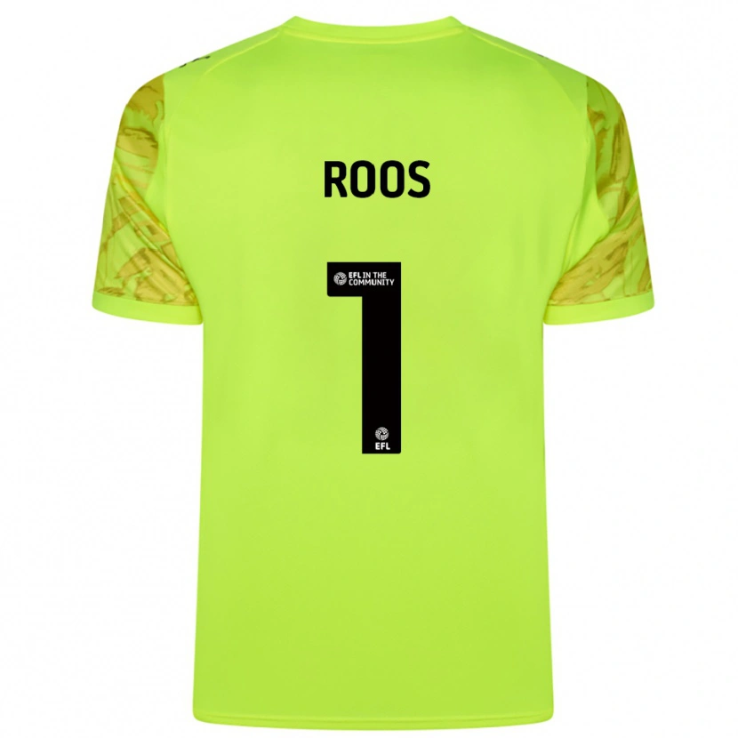 Danxen Dzieci Kelle Roos #1 Fluorescencyjna Zieleń Koszulka Bramkarska 2025/26