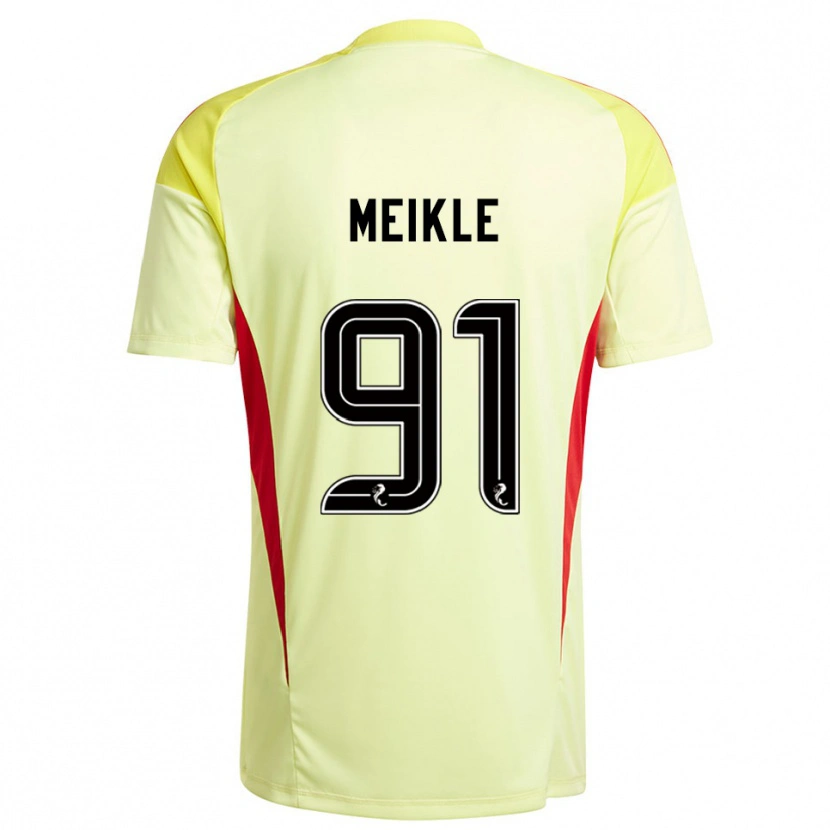Danxen Dzieci Jamie Meikle #91 Czerwono Żółty Koszulka Bramkarska 2025/26