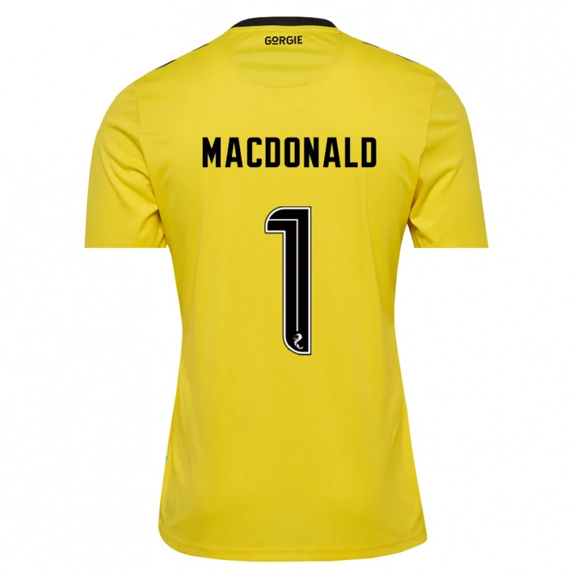 Danxen Dzieci Jamie MacDonald #1 Czarny Czerwono Żółty Koszulka Bramkarska 2025/26