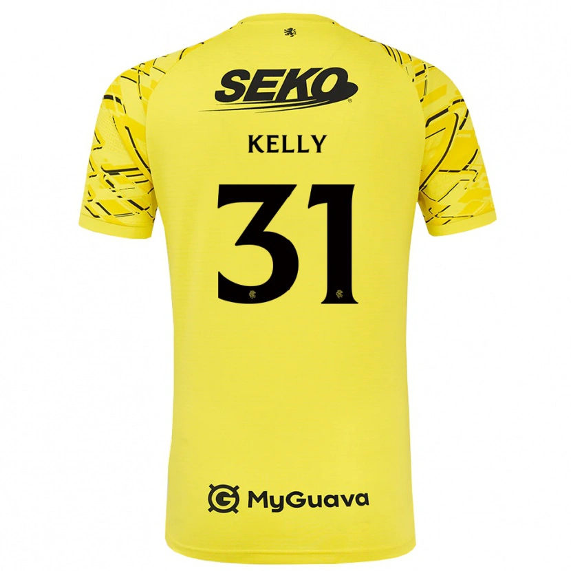 Danxen Dzieci Liam Kelly #31 Czarny Żółty Koszulka Bramkarska 2025/26