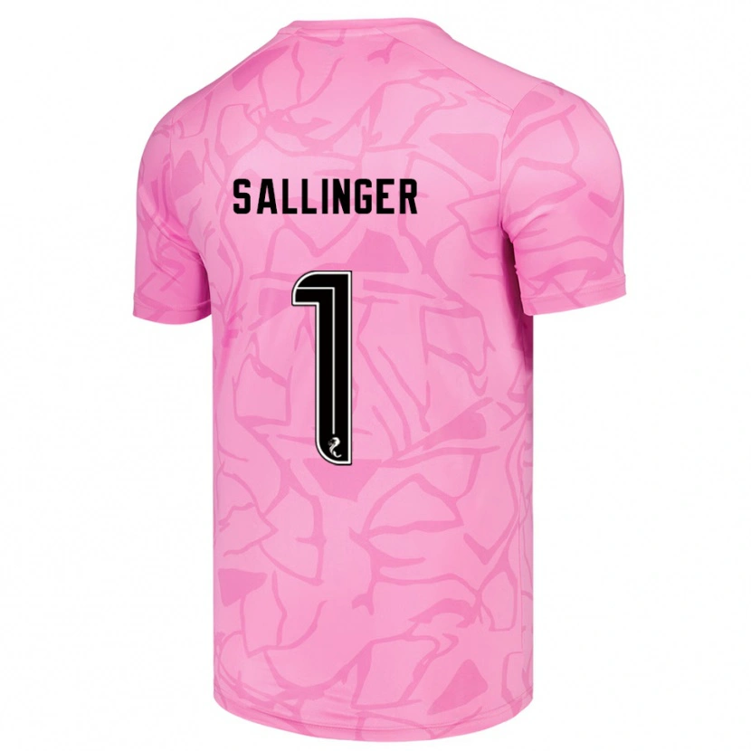 Danxen Dzieci Raphael Sallinger #1 Czarny Różowy Koszulka Bramkarska 2025/26
