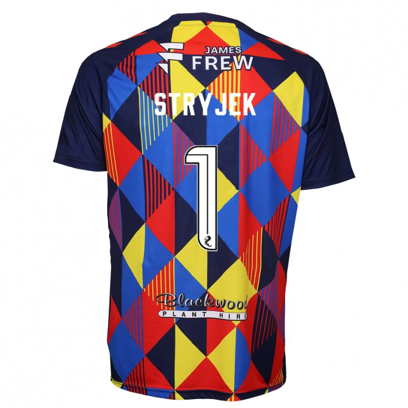 Danxen Dzieci Maksymilian Stryjek #1 Królewski Czerwono Niebieski Koszulka Bramkarska 2025/26