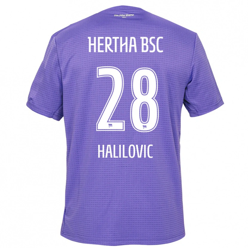 Danxen Dzieci Din Halilovic #28 Fioletowy Biały Koszulka Bramkarska 2025/26