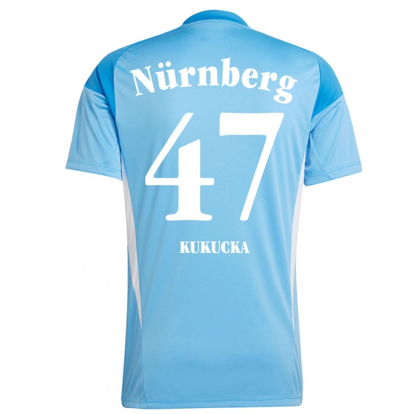 Danxen Dzieci Michal Kukucka #47 Błękitny Biały Koszulka Bramkarska 2025/26