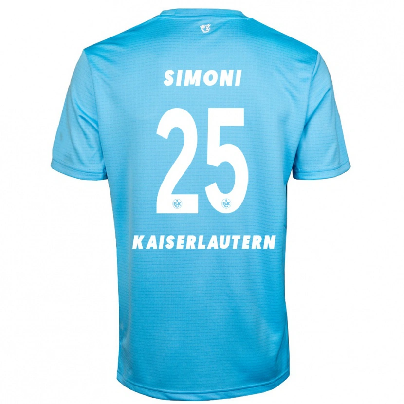 Danxen Dzieci Simon Simoni #25 Błękitny Biały Koszulka Bramkarska 2025/26