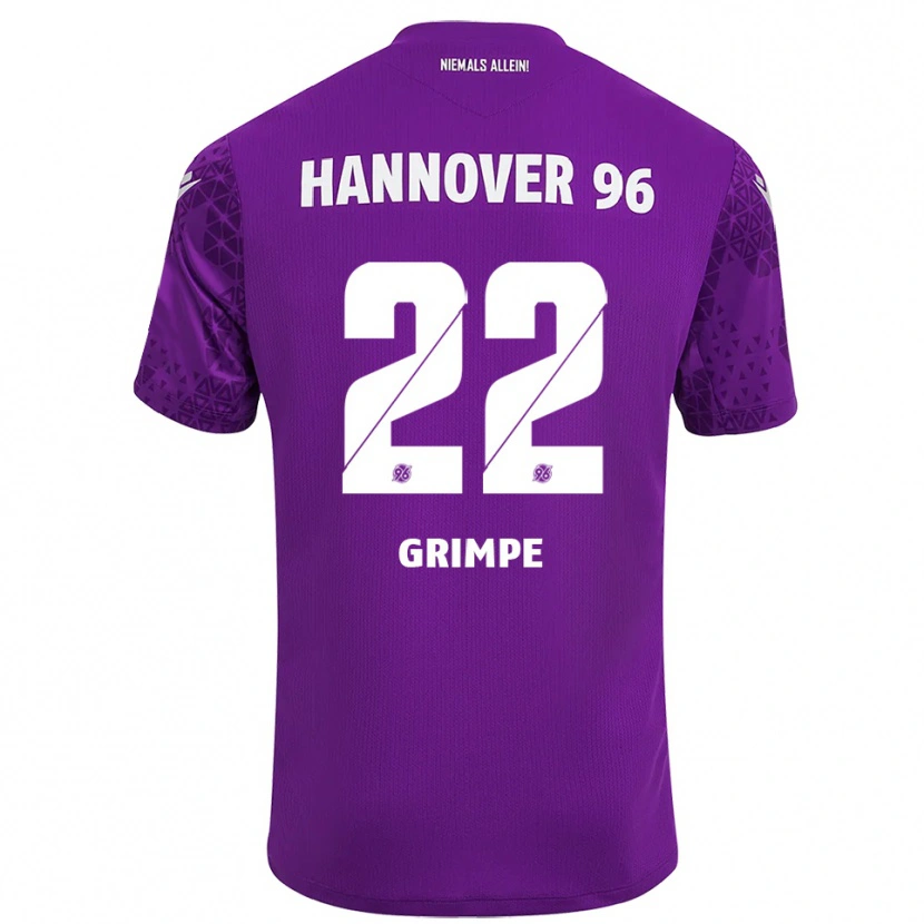 Danxen Dzieci Luca-Joel Grimpe #22 Fioletowy Biały Koszulka Bramkarska 2025/26