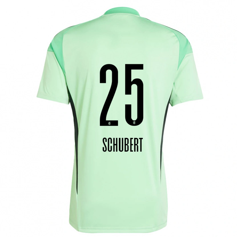 Danxen Dzieci Leonardo Schubert #25 Jasnozielony Czarny Koszulka Bramkarska 2025/26