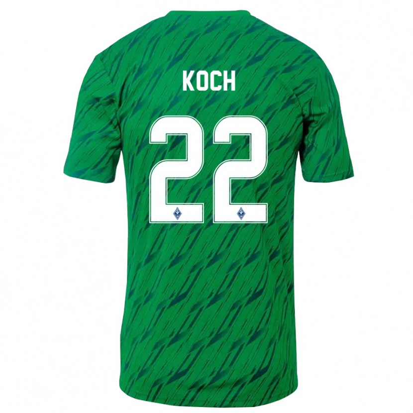 Danxen Dzieci Nico Koch #22 Zielony Biały Koszulka Bramkarska 2025/26
