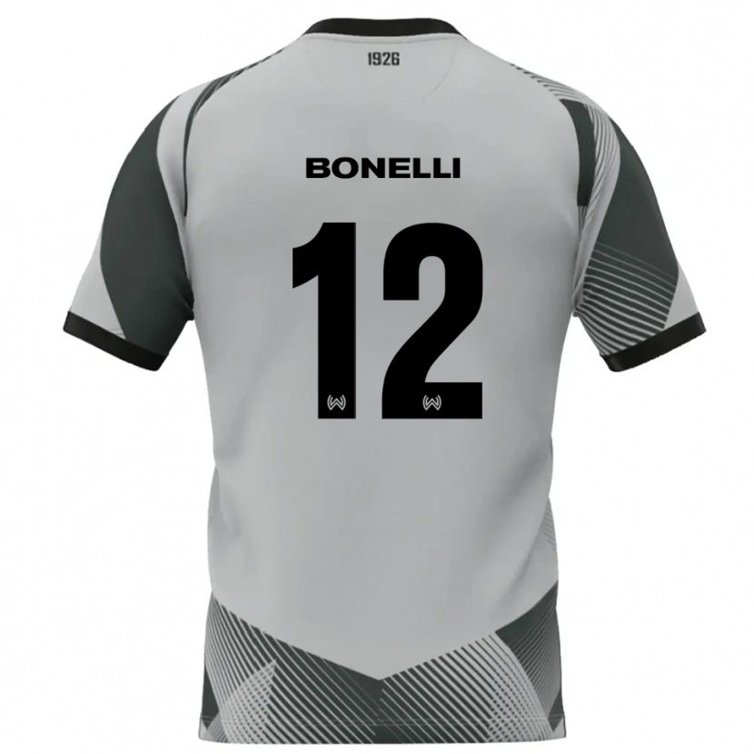 Danxen Dzieci Leonardo Bonelli #12 Jasnoszary Biały Koszulka Bramkarska 2025/26