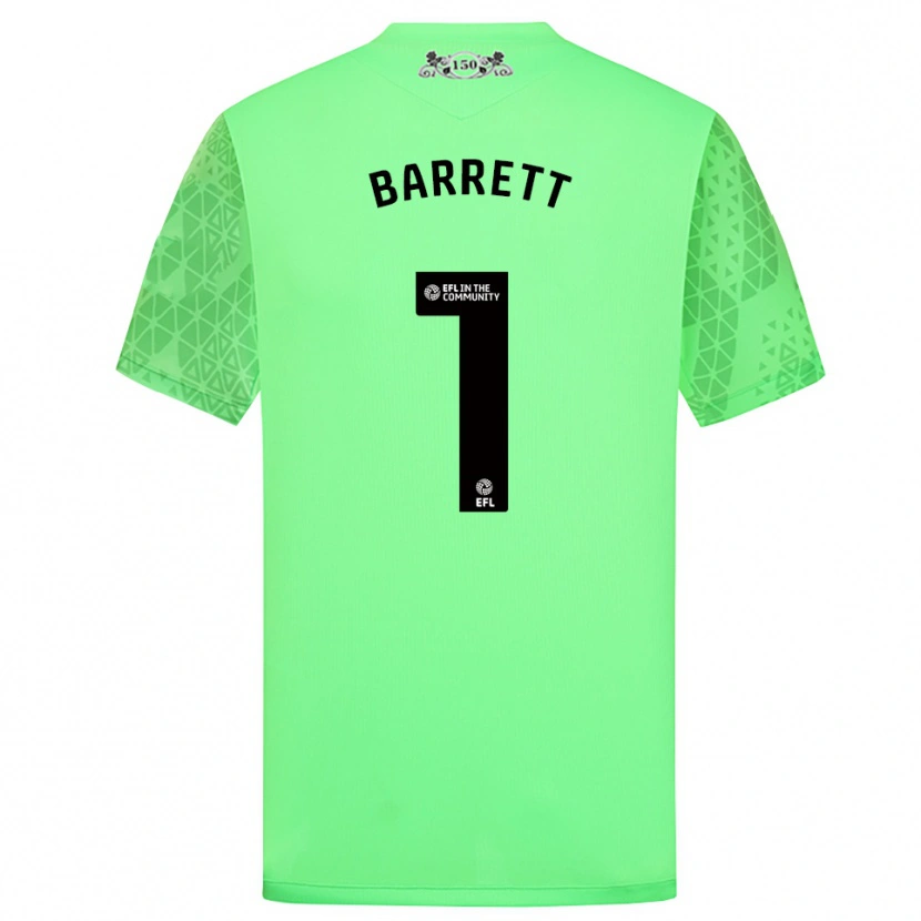 Danxen Dzieci Jack Barrett #1 Fluorescencyjny Zielony Koszulka Bramkarska 2025/26