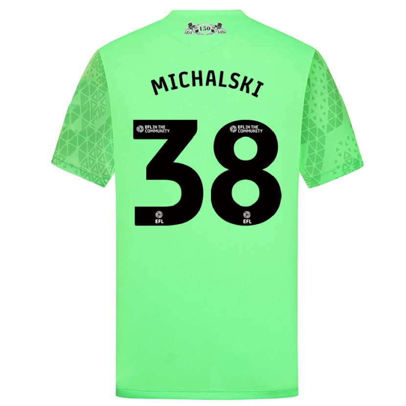 Danxen Dzieci Nicholas Michalski #38 Fluorescencyjny Zielony Koszulka Bramkarska 2025/26