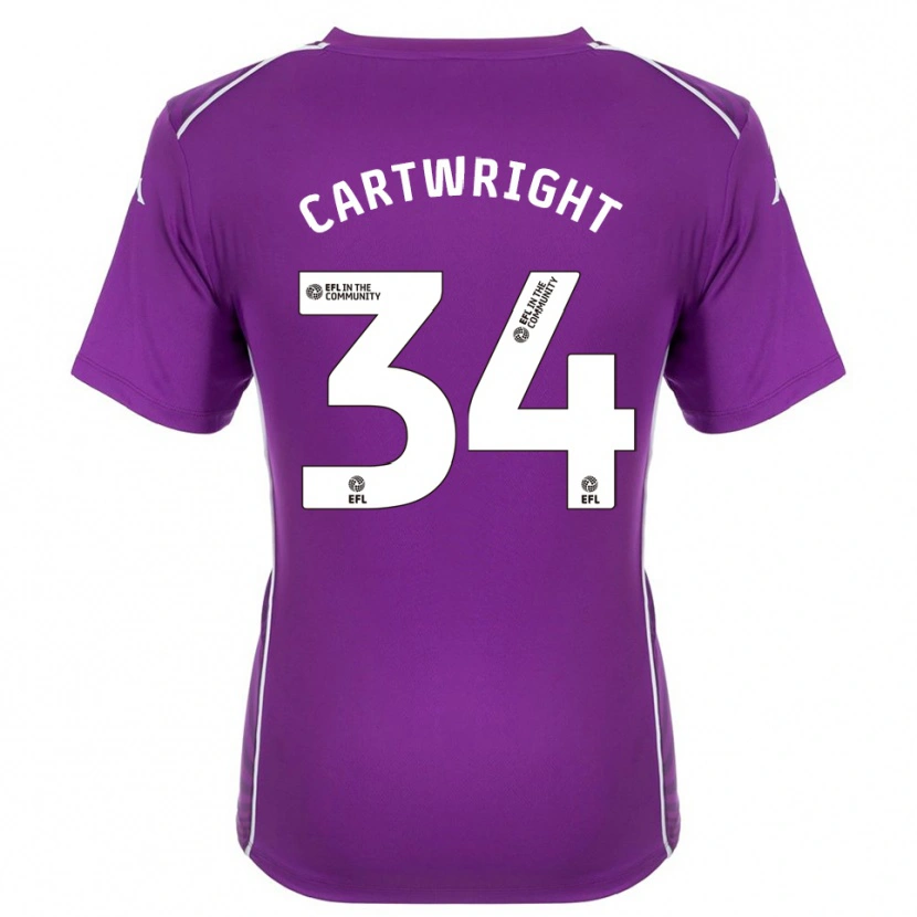Danxen Dzieci Harvey Cartwright #34 Fioletowo-Biały Koszulka Bramkarska 2025/26