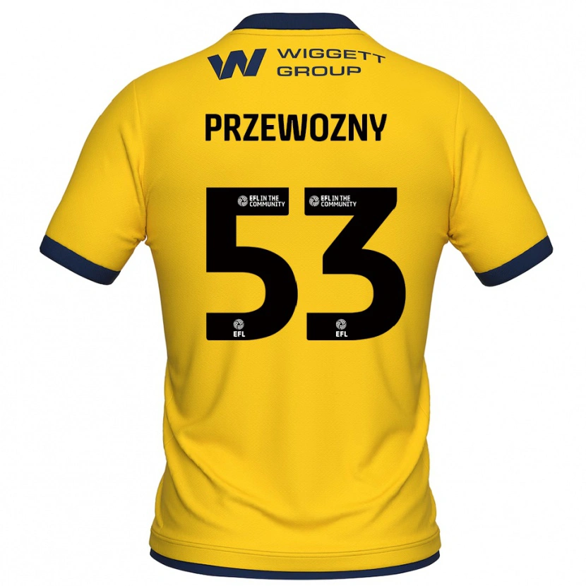 Danxen Dzieci Jakub Przewozny #53 Żółty I Czarny Koszulka Bramkarska 2025/26