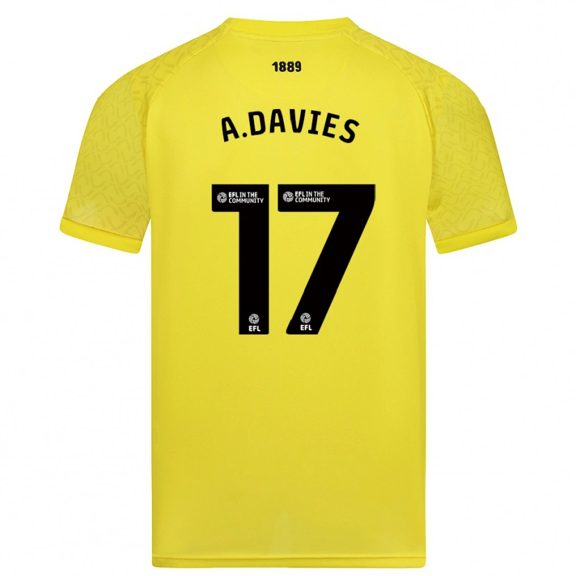 Danxen Dzieci Adam Davies #17 Żółto-Czarny Koszulka Bramkarska 2025/26