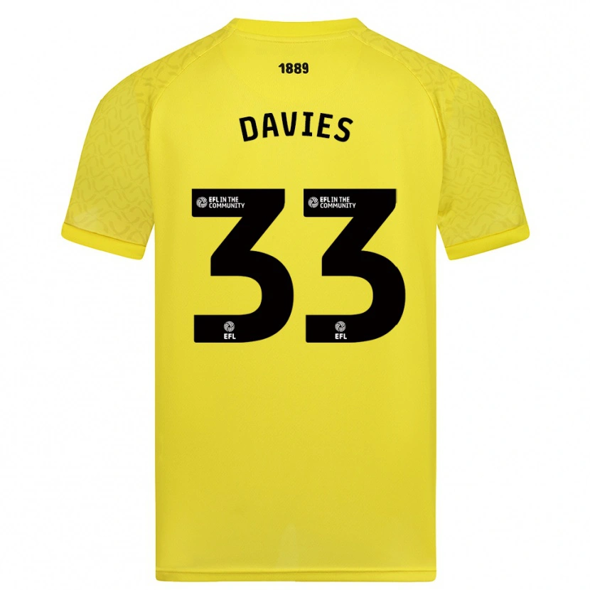 Danxen Dzieci Bethan Davies #33 Żółto-Czarny Koszulka Bramkarska 2025/26