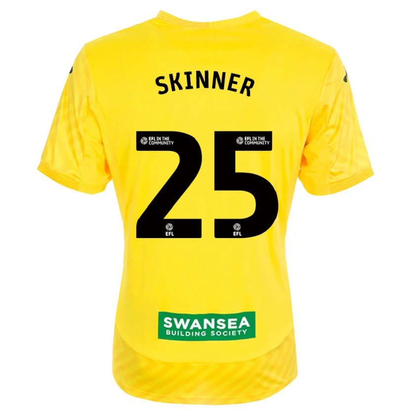Danxen Dzieci Claire Skinner #25 Żółty I Czarny Koszulka Bramkarska 2025/26