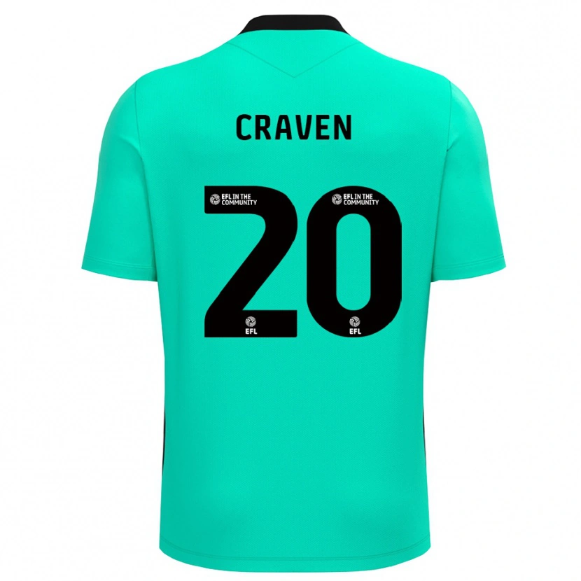 Danxen Dzieci Lizzie Craven #20 Turkusowy Średni Koszulka Bramkarska 2025/26