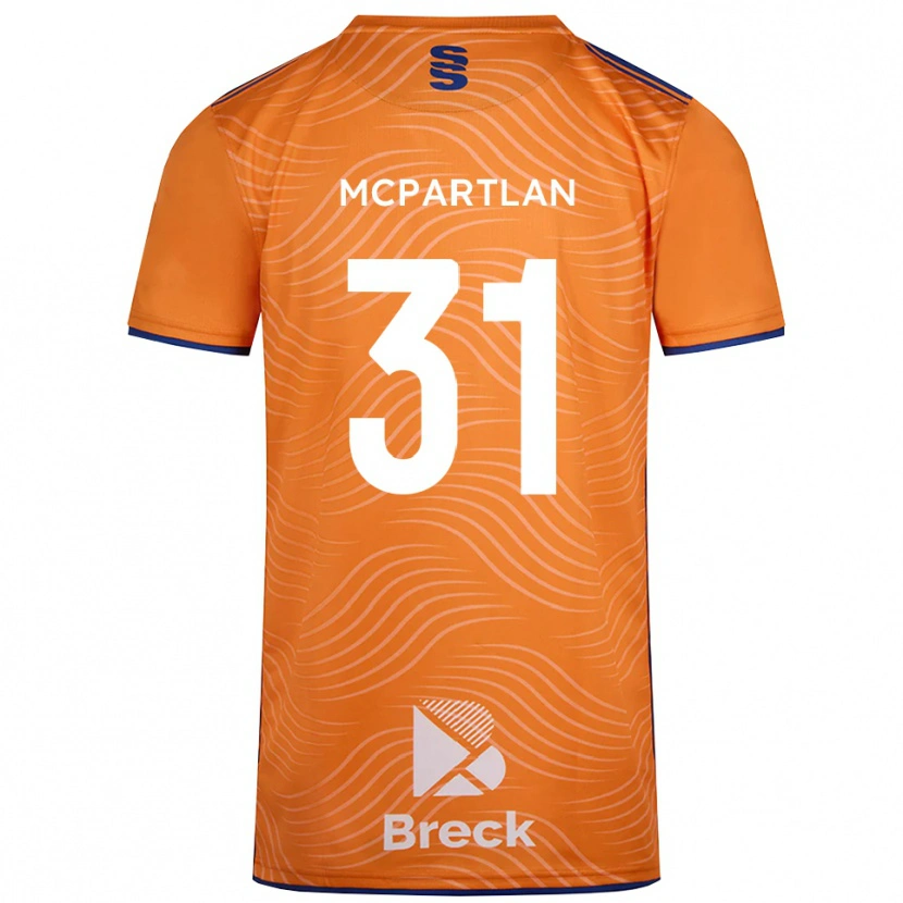 Danxen Dzieci Cian McPartlan #31 Czarno-Pomarańczowy Koszulka Bramkarska 2025/26
