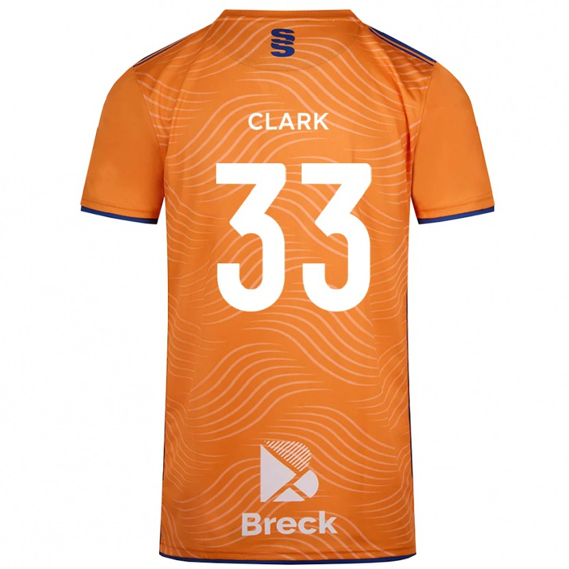 Danxen Dzieci Charlie Clark #33 Czarno-Pomarańczowy Koszulka Bramkarska 2025/26