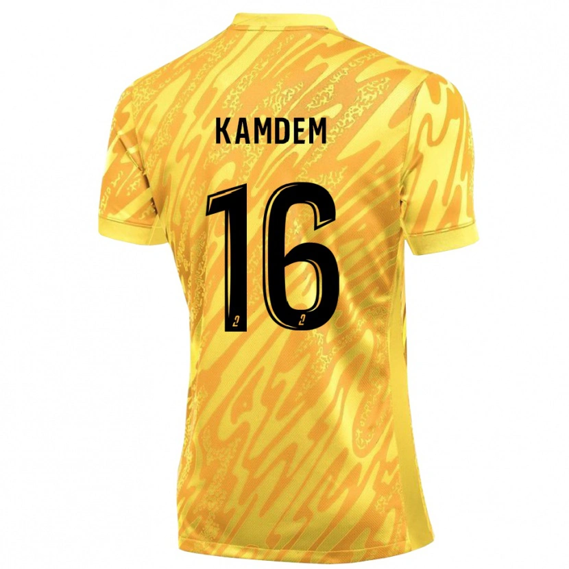 Danxen Dzieci Kevin Kamdem #16 Żółto-Pomarańczowy Koszulka Bramkarska 2025/26