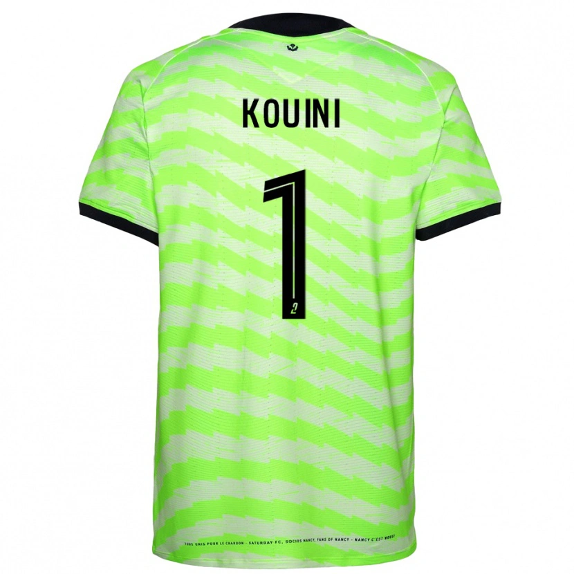 Danxen Dzieci Yanis Kouini #1 Neonowy Zielony Koszulka Bramkarska 2025/26
