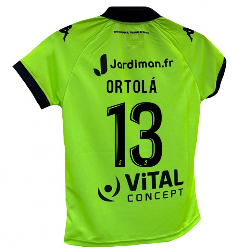 Danxen Dzieci Adrián Ortolá #13 Neonowy Zielony Koszulka Bramkarska 2025/26
