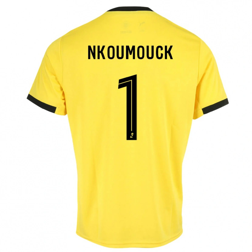 Danxen Dzieci Marc-Anthony Nkoumouck #1 Żółto-Czarny Koszulka Bramkarska 2025/26