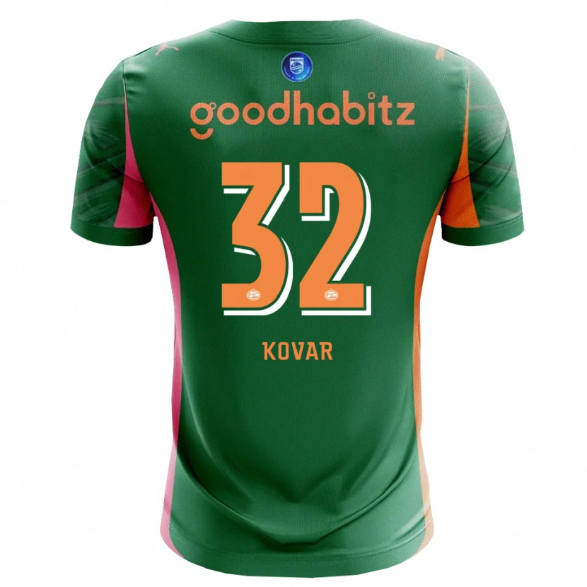 Danxen Dzieci Matej Kovar #32 Zielony Pomarańczowy Koszulka Bramkarska 2025/26