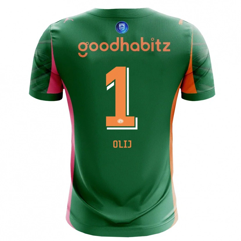 Danxen Dzieci Nick Olij #1 Zielony Pomarańczowy Koszulka Bramkarska 2025/26