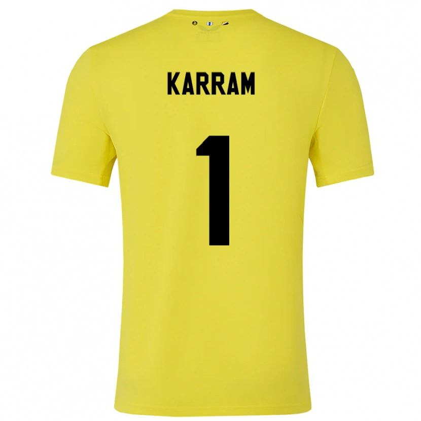 Danxen Dzieci Faris Karram #1 Żółty Czarny Koszulka Bramkarska 2025/26