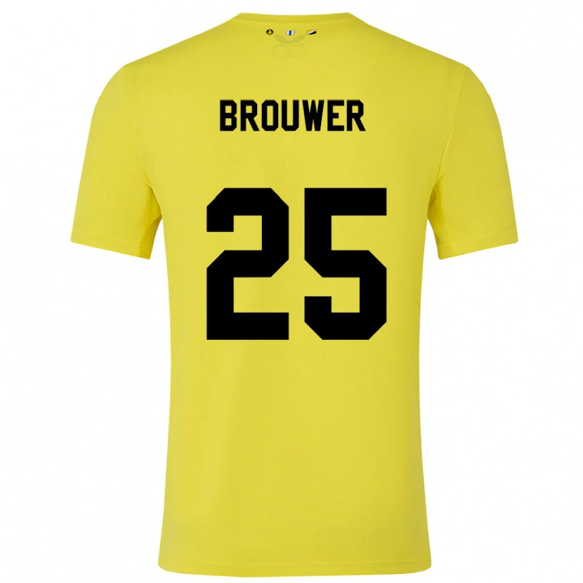 Danxen Dzieci Michael Brouwer #25 Żółty Czarny Koszulka Bramkarska 2025/26