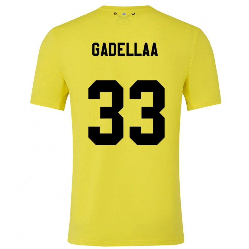 Danxen Dzieci Kevin Gadellaa #33 Żółty Czarny Koszulka Bramkarska 2025/26