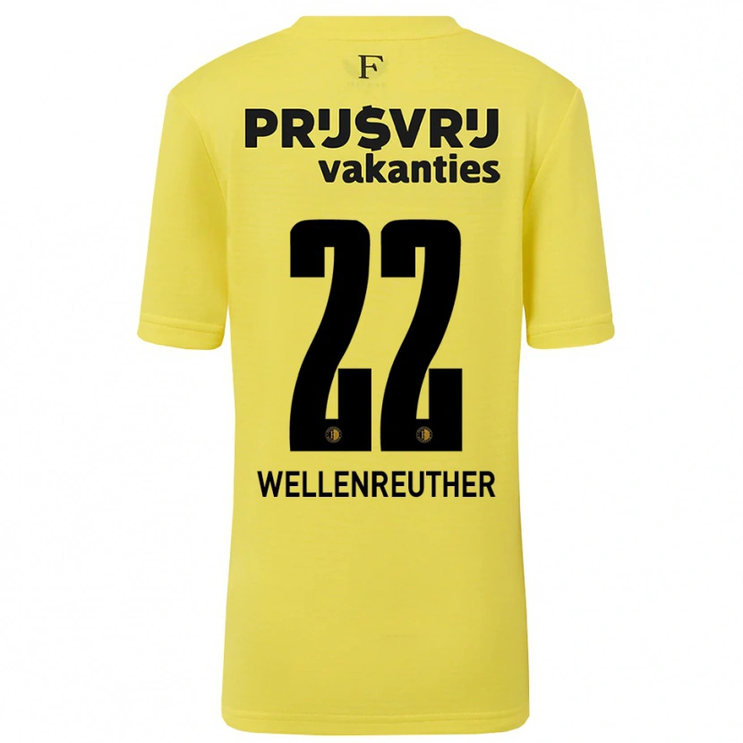 Danxen Dzieci Timon Wellenreuther #22 Żółty Czarny Koszulka Bramkarska 2025/26